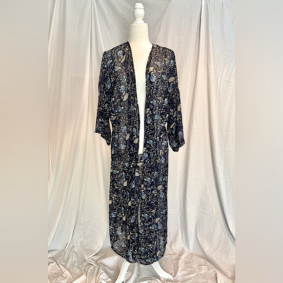 Pink Blush Maternity blue floral cover up. LIKE NEW CONDITION. - Picture 1 of 2